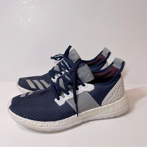 Adidas Pure Boost Navy and White Athletic Sneakers Sz 8.5
